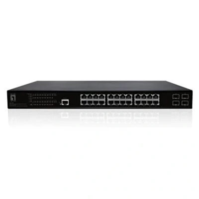 Abbildung von LevelOne GEP 2861 L2 Managed Gigabit PoE Switch mit 28 Ports, 4 x SFP, 24 Ausgänge, 390 W Leistungsbudget