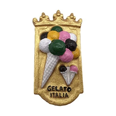 Abbildung von 3D EIS Italien Kühlschrank Kühlschrankmagnet Tourist Souvenirs Handgemachte Harz Handwerk Magnetische Aufkleber Home Küche Dekoration Reise Geschenk