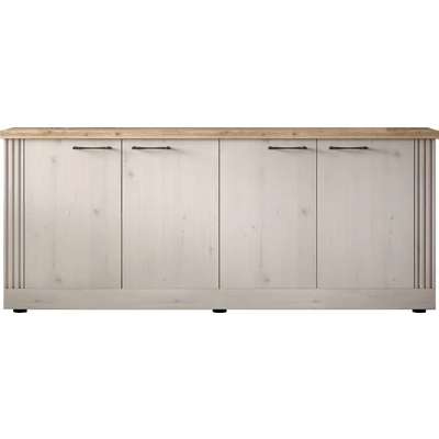 Abbildung von Home affaire Sideboard &quot;Country Breite 211 cm, Kommode mit 4 Türen, Anrichte im&quot;, Landhausstil, viel Stauraum, Metallgriffe, MDF Rahmen