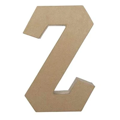 Abbildung von Décopatch AC419O Buchstabe &quot;Z&quot; Fantasie aus Pappmaché, 5 x 20 30 cm, zum Verzieren, ideal für Ihre Wohndeko, Kartonbraun