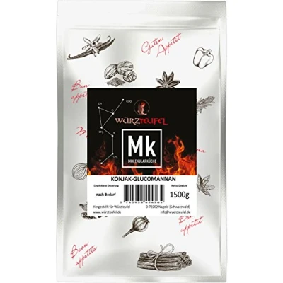 Abbildung von Konjak Glucomannan, E425 ii, Konjakmehl, Konjakwurzel, Teufelszunge, Konjac Gum. Beutel 1500g. (1,5KG)