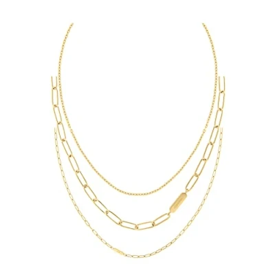Abbildung von Calvin Klein GP Chain Necklaces GIFT SET Halskette goldcoloured, Damen, Größe: One Size, Gold coloured