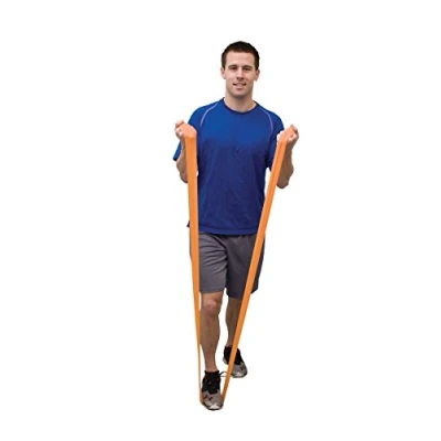 Abbildung von CanDo 2 x Trainingsband / Gymnastikband, Länge 45 m, Val u Band®, latexfrei orange (sehr leicht)