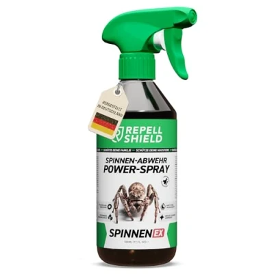 Abbildung von RepellShield® Pfefferminzöl Spinnenspray 0.5L Ultrakonzentriertes Insektenspray zur Spinnenabwehr Anti Nicht färbend, Innen &amp; Außenanwendung