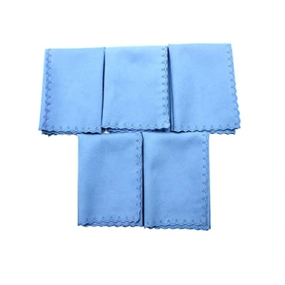 Abbildung von Alnicov 5PCS Universal Mikrofaser Polierreinigungstuch für Musikinstrumente Gitarre Violine Klavier Klarinette Trompete Sax Blue