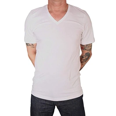 Abbildung von MARVELIS Body Fit T Shirt Doppelpack V Ausschnitt weiß Gr. L