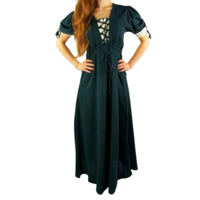Abbildung von Leonardo Carbone Ritter Kostüm Sommerkleid Grün/Natur &quot;Denise&quot; M