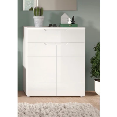 Abbildung von INOSIGN Schuhkommode CAPRI, Höhe 97cm, 2 Türen, 1 Schubkasten, ink. eingefasster Griffmulde, Schuhschrank, Kommode, Anrichte, Sideboard, Schrank, Dielenschrank