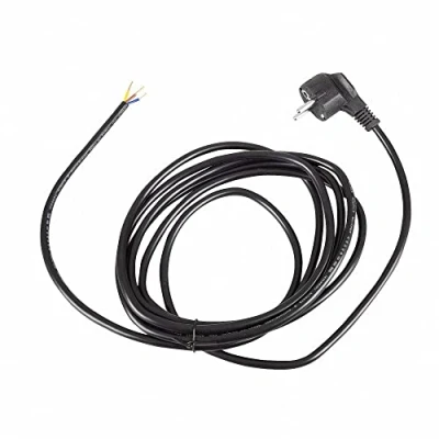 Abbildung von Mextronic Netzkabel 3 m Schuko Schutzkontaktstecker (gewinkelt) 300SW schwarz offenes Ende