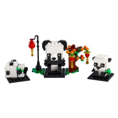 Abbildung von LEGO BrickHeadz 40466 Bausteinset Pandas Orange 25 cm