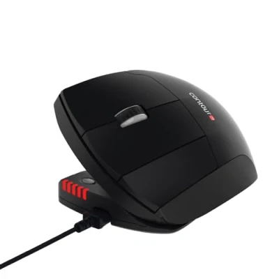 Abbildung von Contour Unimouse Preisgekrönte ergonomische Computermaus mit Daumenauflage Kabelmaus Vertikale Maus Für Linkshänder Anpassbarer Winkel 35 70 Grad 6 Tasten + Scroll Rad Windows Mac
