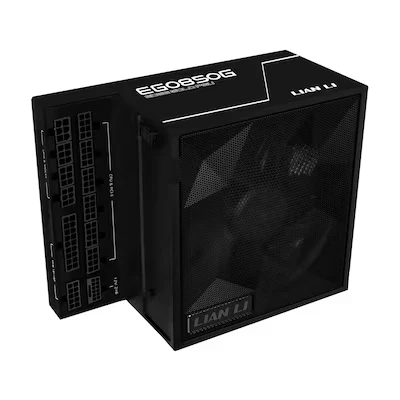 Abbildung von Lian Li Edge Gold 850 PC Netzteil Schwarz, Watt ATX Netzteil, PCIe 5.1, 3.1 PSU 80 Plus Gold, modular, Sleeved Cable Kit, 12VHPWR für NVIDIA RTX, leiser Lüfter