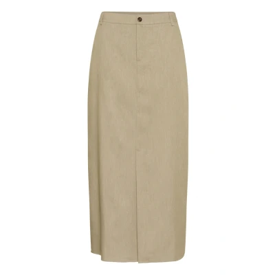 Abbildung von Kaffe Karavna WITH Elastic Waist Bleistiftrock, Damen, Größe: Large, Silver mink melange