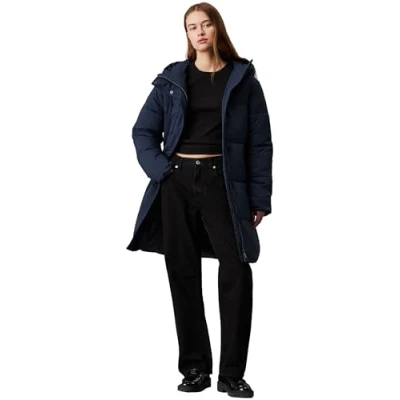 Abbildung von Calvin Klein Jeans LOGO BELT Puffer Wintermantel, Damen, Größe: Small, Ink