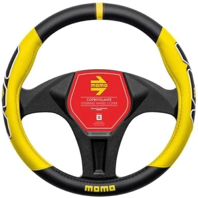 Abbildung von Momo Refial Lenkradbezug Fun schwarz/gelb 38 39 cm