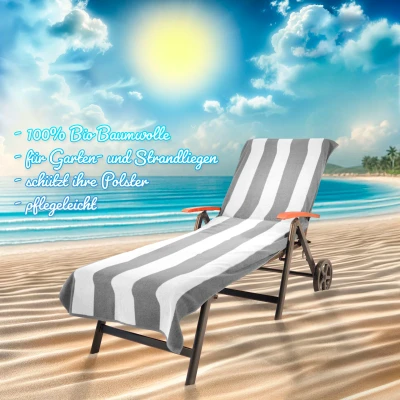 Abbildung von KiNZLER Strandtuch &quot;Frottier Liegenbezug, 100% Baumwolle&quot;, (Spar Set, 2 St., 2er Set Saunahandtücher 78 x 200 cm), Liegen Handtuch, Uni Farben, weich &amp; flauschig, auch als