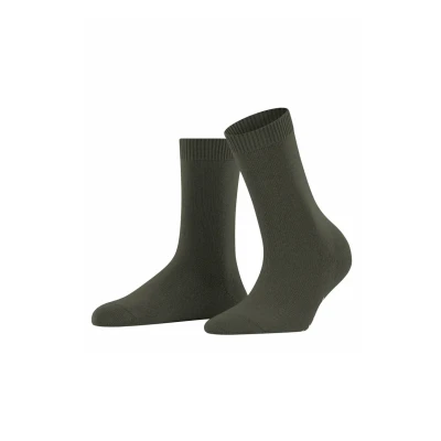 Abbildung von FALKE Damen Cosy Wool W SO Wolle Kaschmir einfarbig 1 Paar Socken, Grün (Military 7826) neu umweltfreundlich, 39 42