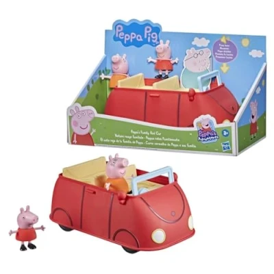 Abbildung von Peppa Wutz Peppas Familienauto Rot mit Figuren