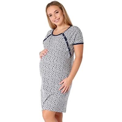 Abbildung von Be Mammy Umstandsnachthemd Damen Nachtkleid Umstandsmode Mutterschaft BE20 287 (1 tlg)