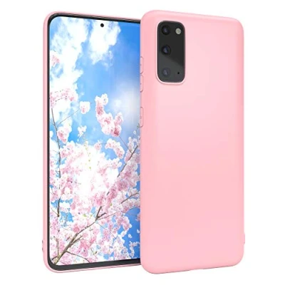 Abbildung von EAZY CASE Handyhülle Silikon mit Kameraschutz kompatibel Samsung Galaxy S20 in Rosa, Ultra dünn, Slimcover, Silikonhülle, Hülle, Softcase, Backcover