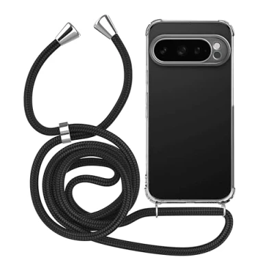 Abbildung von MyGadget Handykette für Google Pixel 9 Pro XL Hülle mit Band Handyhülle Handyband zum Umhängen Kordel Schnur Case Schutzhülle Schwarz