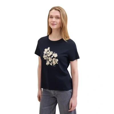 Abbildung von TOM Tailor Tshirt print, Damen, Größe: Medium, Sailor blue