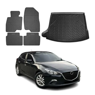 Abbildung von OMAC 4605YPS 484 Fußmattensatz Gummi, TPE (thermoplastischer Elastomer) 5 schwarz MAZDA: 3 Schrägheck