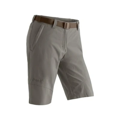 Abbildung von Maier Sports Lawa, Kurze Damen Wanderhose, Wasserabweisende Bermuda für Trekking und Hiking, PFC frei, mSTRETCH pro 4 &amp; Dryprotec, Braun, 44 (W35/L32)