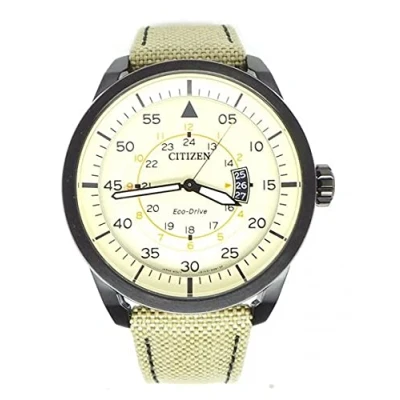 Abbildung von Citizen Aviator Eco Drive AW1365 19P Montre Pour Homme, Beige/Beige, Sportif