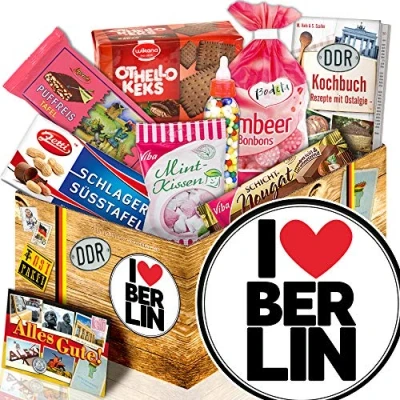 Abbildung von I love Berlin Süßigkeiten Box DDR Geburtstag Geschenk