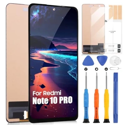 Abbildung von Display für Xiaomi Redmi Note 10 Pro 4G M2101K6G LCD Bildschirm Max M2101K6I Ersatz Touchscreen Digitizer Montage mit Reparatur Set