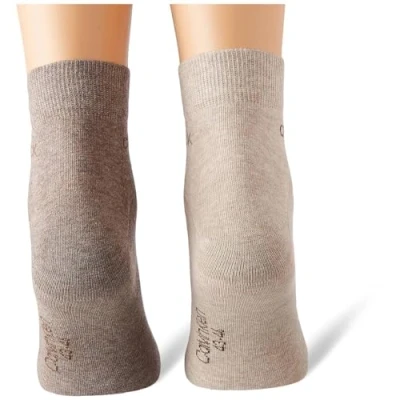 Abbildung von Calvin Klein Casual Flat Knit Cotton Men&#039;s Quarter Socks 2 pack
