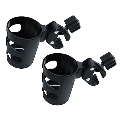 Abbildung von OrangeClub Fahrrad Flaschenhalter 2 Pack Wasser Becherhalter 360 Grad Rotation Getränk für Trolleys Mountainbikes,Kinderwagen und Rollstuhl