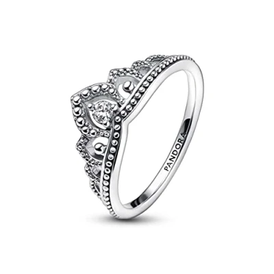 Abbildung von PANDORA Moments Königlicher Perlen Diadem Ring in der Farbe Silber aus Sterling Größe 50, 192233C01 50