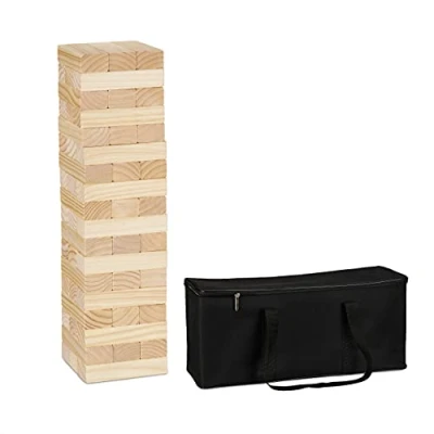 Abbildung von relaxdays Stapelspielzeug XL Wackelturm Holz