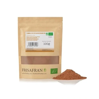 Abbildung von FRISAFRAN BIO Ceylon Zimt Gemahlen 100g Zimtpulver keine Zusatzstoffe Original aus Sri Lanka natürlicher Anbau