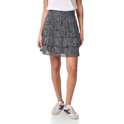 Abbildung von Street One Studio Damen F361764 Chiffon Rock mit Volants, Void Blue, 34