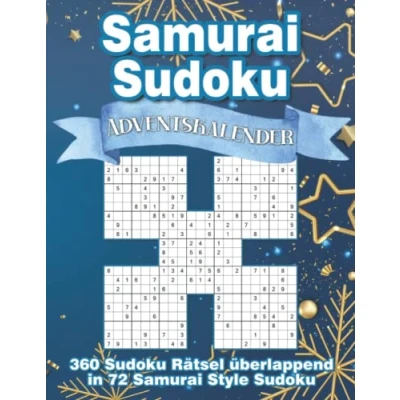 Abbildung von Samurai Sudoku Adventskalender: Weihnachtlicher Rätsel Adventskalender für Erwachsene und Kinder mit 72 in leicht, mittel &amp; schwer