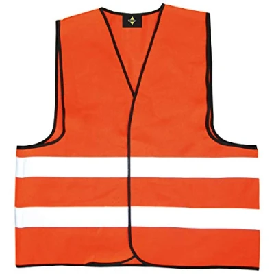 Abbildung von korntex Warnweste Standard schwarzer Saum orange S