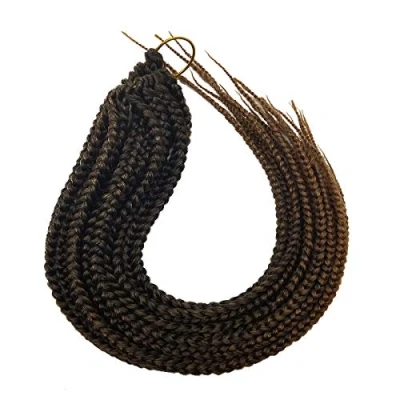 Abbildung von Coolbers 20 Inch Box Braids Crochet Hair Extensions Synthetic Ombre Braiding for Black Women (20 Inch, 1B/27)