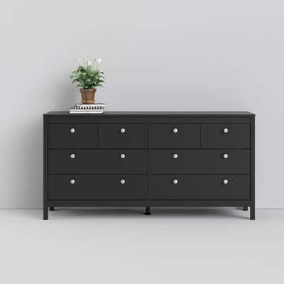 Abbildung von Home affaire Kommode &quot;Madrid, Aufbewahrung, Schubladenschrank, Stauraum&quot;, mit 4 kleinen und großen Schubladen, Breite 160 cm