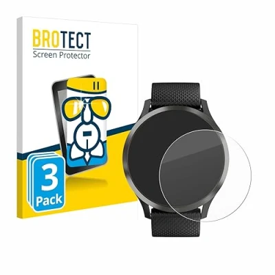 Abbildung von BROTECT Schutzglas für Garmin vivomove HR (3 Stück) Schutzfolie Panzer Folie Glas [Extrem Kratzfest 9H, Anti Fingerprint, Ultra Transparent]