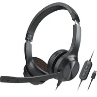 Abbildung von CREATIVE Chat USB On Ear Wired Headset mit Flip to Mute Noise Cancelling Mikrofon, SmartComms Kit, Inline Steuerung für PC/Mac/Laptop, Schwarz