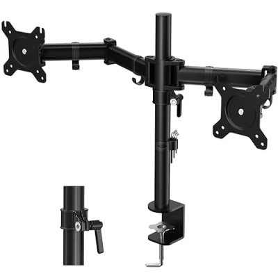 Abbildung von HFTEK Monitor TV Tisch Halterung Halter für Bildschirme von 13 bis 27 Zoll VESA 75/100 (HF29DB)