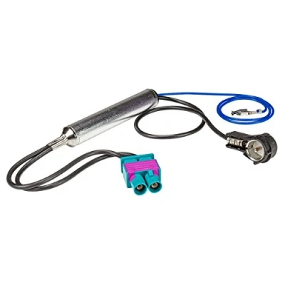 Abbildung von tomzz Audio 1503 008 Doppel Fakra Antennenadapter mit Phantomeinspeisung kompatibel Audi Seat Skoda VW Citroen Peugeot Opel auf ISO