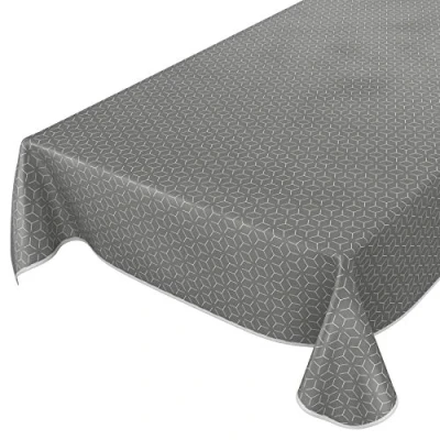 Abbildung von ANRO Tischdecke Wachstuch abwaschbar Wachstuchtischdecke Wachstischdecke Nordic Style Grau 200x140cm mit Saum Eingefasst