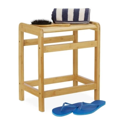 Abbildung von relaxdays Badhocker Bambus