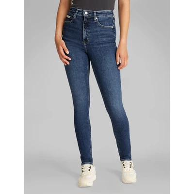 Abbildung von Calvin Klein Jeans HIGH RISE Skinny Fit, Damen, Größe: 34x30, Denim dark