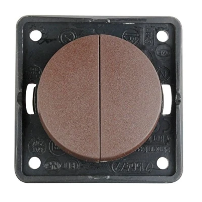 Abbildung von Berker Integro Flow Serienschalter braun matt, SB verpackt