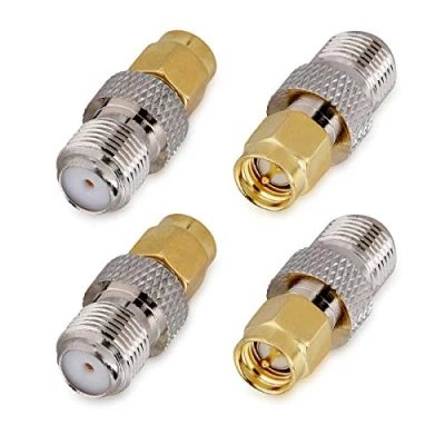 Abbildung von kwmobile 4x F Buchse auf SMA Stecker Adapter Konverter Koaxial Elektro
